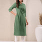 Janasya Light Cotton Solid Straight Kurta - Swadesiicart