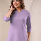 Janasya Light Cotton Solid Straight Kurta - Swadesiicart