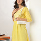 Janasya Light Cotton Yoke Embroidery A-Line Kurta | Swadesiicart