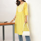 Janasya Light Cotton Yoke Embroidery A-Line Kurta | Swadesiicart