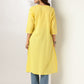 Janasya Light Cotton Yoke Embroidery A-Line Kurta | Swadesiicart