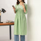 Janasya Light Cotton Yoke Embroidery A-Line Kurta | Swadesiicart