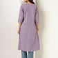 Janasya Light Cotton Yoke Embroidery Straight Kurta | Swadesiicart
