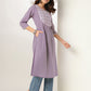 Janasya Light Cotton Yoke Embroidery Straight Kurta | Swadesiicart