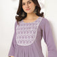 Janasya Light Cotton Yoke Embroidery Straight Kurta | Swadesiicart