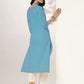 Janasya Light Cotton Yoke Embroidery Straight Kurta | Swadesiicart