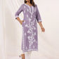 Janasya Light Cotton Embroidered Straight Kurta | Swadesiicart