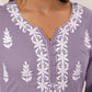 Janasya Light Cotton Embroidered Straight Kurta | Swadesiicart