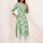 Janasya Light Cotton Embroidered Straight Kurta | Swadesiicart
