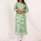 Janasya Light Cotton Embroidered Straight Kurta | Swadesiicart
