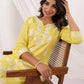 Janasya Light Cotton Embroidered Straight Kurta | Swadesiicart