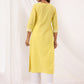 Janasya Light Cotton Embroidered Straight Kurta | Swadesiicart