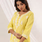 Janasya Light Cotton Embroidered Straight Kurta | Swadesiicart