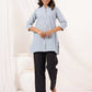 Janasya Light Cotton Striped Straight Kurta - Swadesiicart