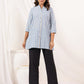 Janasya Light Cotton Striped Straight Kurta - Swadesiicart