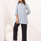 Janasya Light Cotton Striped Straight Kurta - Swadesiicart
