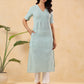 Janasya Light Cotton Striped Straight Kurta - Swadesiicart