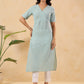 Janasya Light Cotton Striped Straight Kurta - Swadesiicart