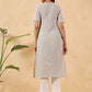 Janasya Light Cotton Striped Straight Kurta - Swadesiicart