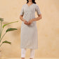 Janasya Light Cotton Striped Straight Kurta - Swadesiicart