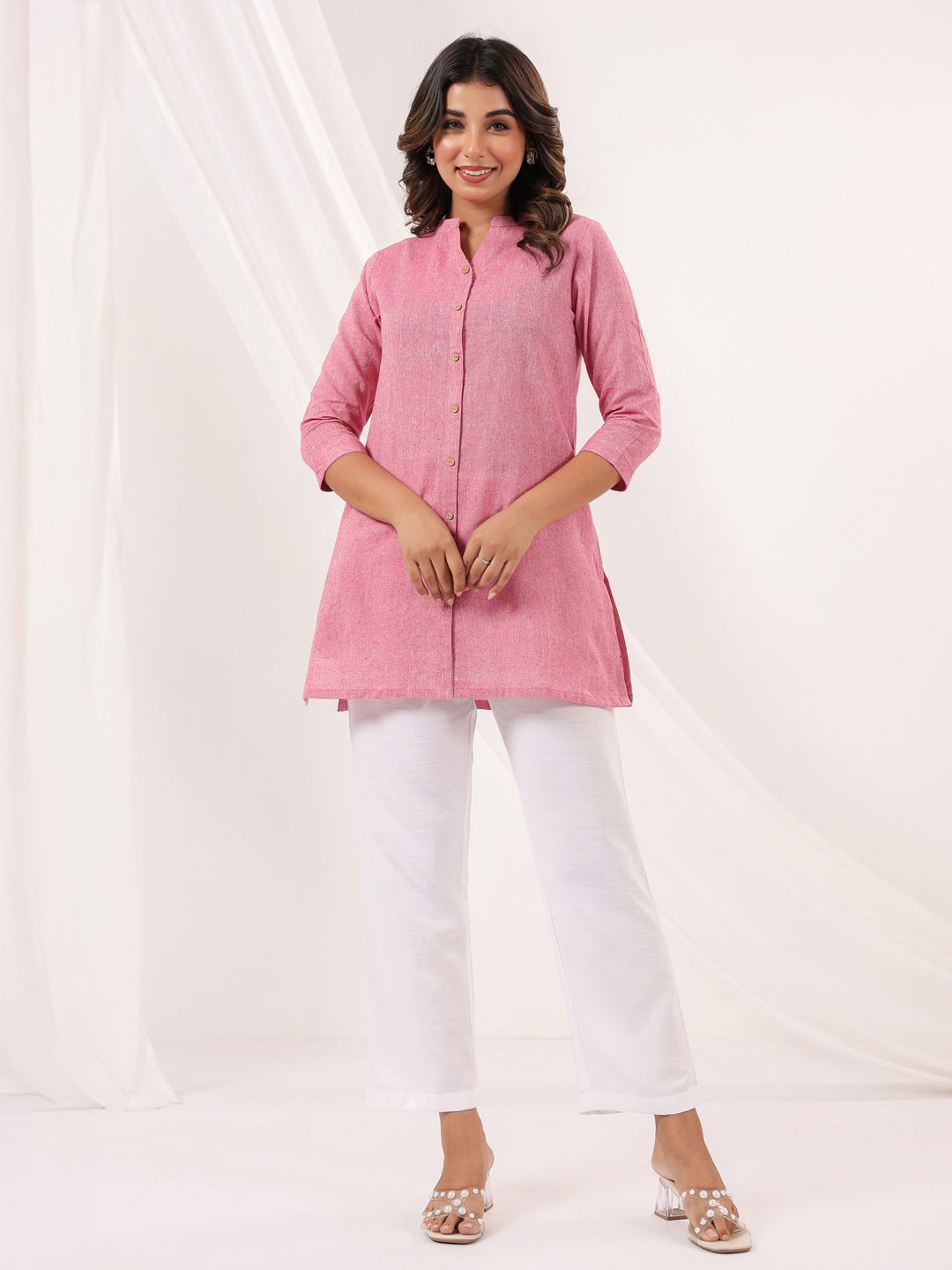 Janasya Light Cotton Solid Straight Kurta - Swadesiicart