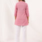 Janasya Light Cotton Solid Straight Kurta - Swadesiicart