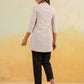 Janasya Light Cotton Striped Straight Kurta - Swadesiicart
