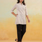 Janasya Light Cotton Striped Straight Kurta - Swadesiicart