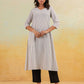 Janasya Light Cotton Striped Straight Kurta - Swadesiicart