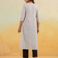 Janasya Light Cotton Striped Straight Kurta - Swadesiicart