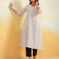 Janasya Light Cotton Striped Straight Kurta - Swadesiicart