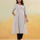 Janasya Light Cotton Striped Straight Kurta - Swadesiicart