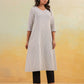 Janasya Light Cotton Striped Straight Kurta - Swadesiicart