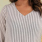 Janasya Light Cotton Striped Straight Kurta - Swadesiicart