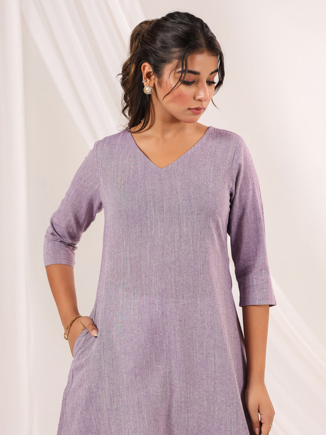 Janasya Light Cotton Solid Straight Kurta - Swadesiicart