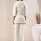 Janasya Off White Cotton Solid Pant | Swadesiicart