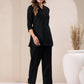 Janasya Black Cotton Solid Pant | Swadesiicart