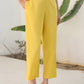 Janasya Yellow Cotton Solid Pant | Swadesiicart