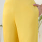 Janasya Yellow Cotton Solid Pant | Swadesiicart