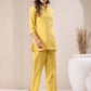 Janasya Yellow Cotton Solid Pant | Swadesiicart