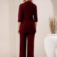 Janasya Maroon Cotton Solid Pant | Swadesiicart