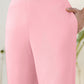 Janasya Pink Cotton Solid Pant | Swadesiicart