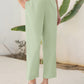 Janasya Mint Cotton Solid Pant | Swadesiicart