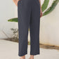 Janasya Grey Cotton Solid Pant | Swadesiicart