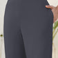 Janasya Grey Cotton Solid Pant | Swadesiicart