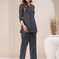 Janasya Grey Cotton Solid Pant | Swadesiicart
