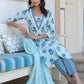 Janasya Light Cotton Floral Straight Kurta Set | Swadesiicart