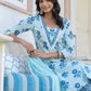 Janasya Light Cotton Floral Straight Kurta Set | Swadesiicart