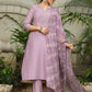 Janasya Light Silk Blend Yoke Embroidery Straight Kurta Set | Swadesiicart