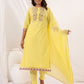 Janasya Light Dobby Cotton Embroidered Straight Kurta Set | Swadesiicart